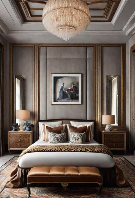 Bedroom decorating ideas with tall ceilings